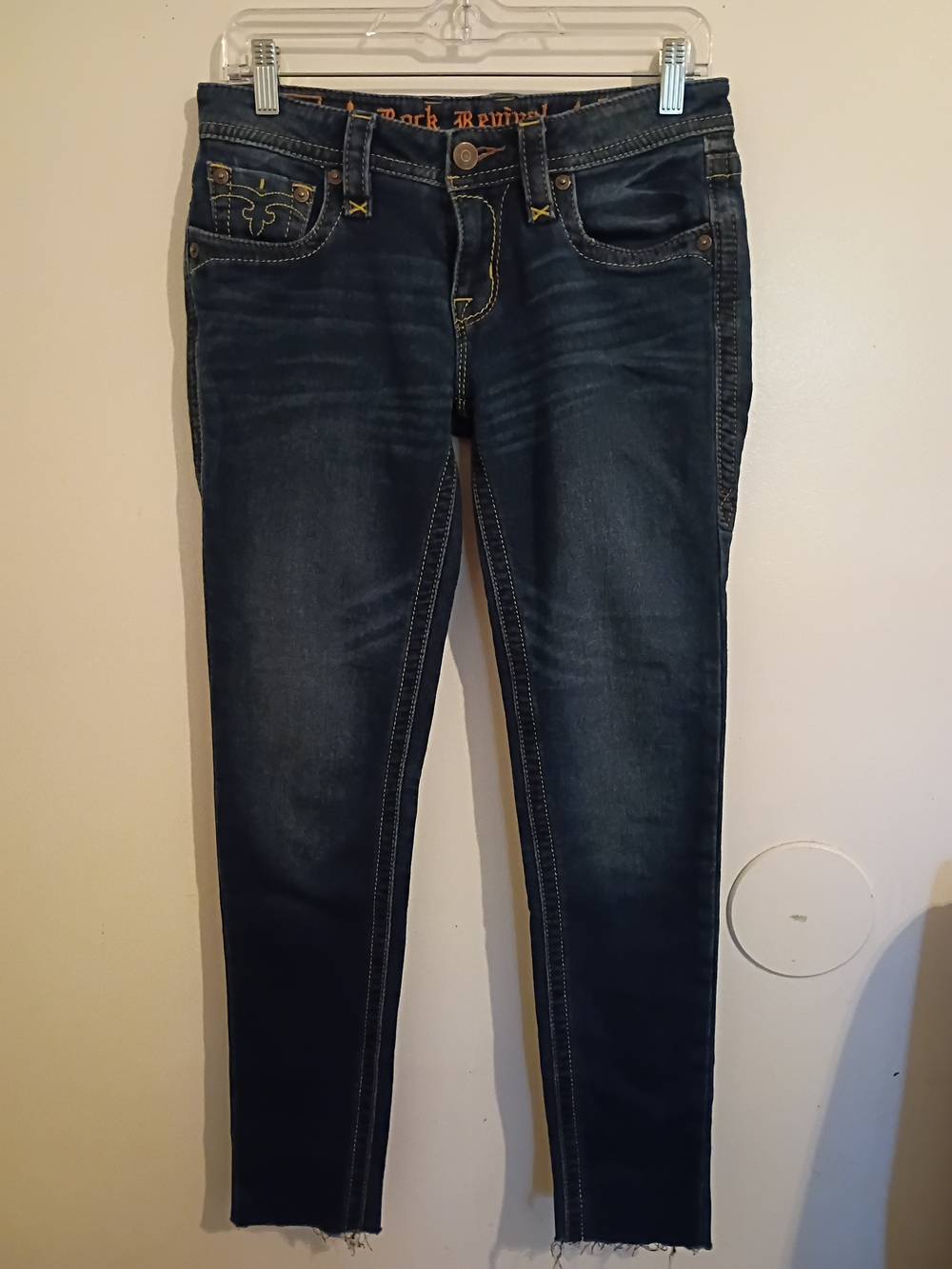 Rock Revival Dark Wash Women's Jessica Skinny Jeans Sz 28